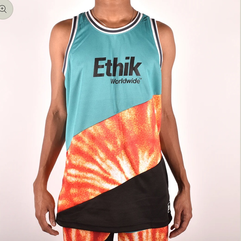 Ethik Worldwide Woodstock Basketball Jersey, Orange, NWT, Size XL